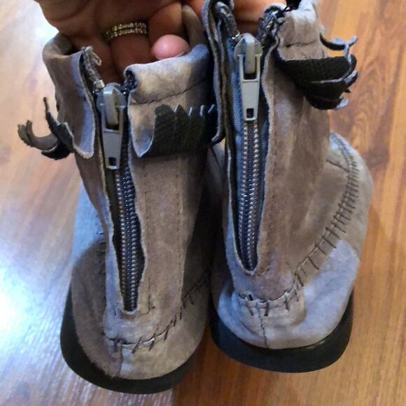 Leather moccasins suede by Comfort Periwinkle/gray size 9.5 - Picture 5 of 9